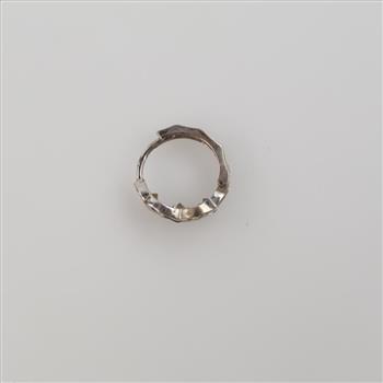 14kt White Gold Single Hoop Earring