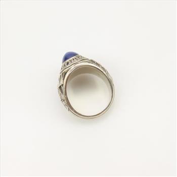 14kt White Gold Star Sapphire Class Ring
