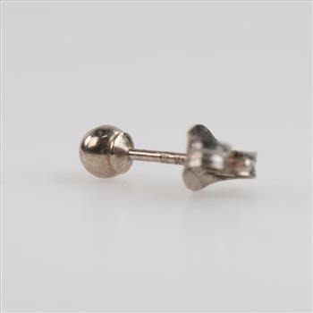 14kt White Gold Stud Earring