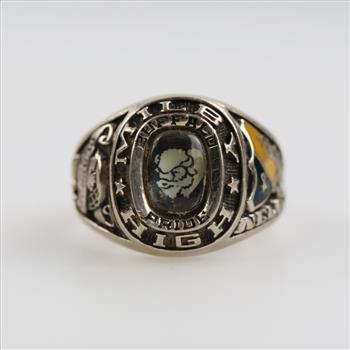 14kt White Gold Translucent Stone Class Ring