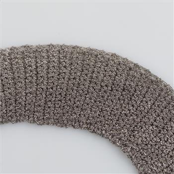 14kt White Gold Wide Mesh Bracelet