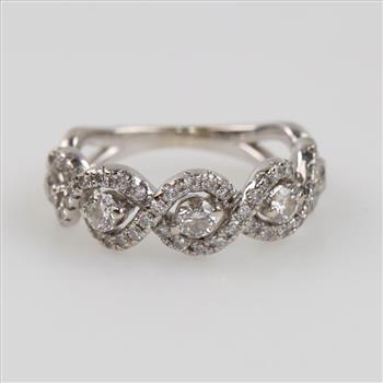 14kt White Gold Woven Band