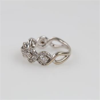 14kt White Gold Woven Band