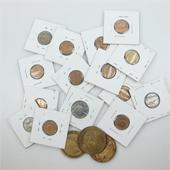 15+ Foreign Coins And Tokens
