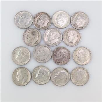 15 Silver U.S Dimes