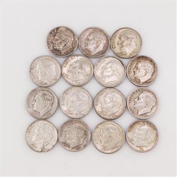 15 US Silver Dimes