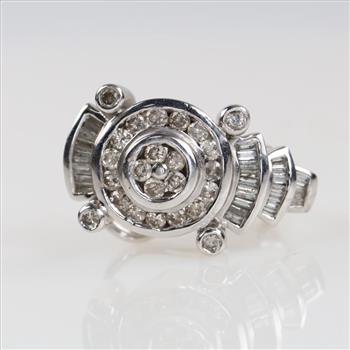 1.53cts TW Diamond 10kt White Gold Earring