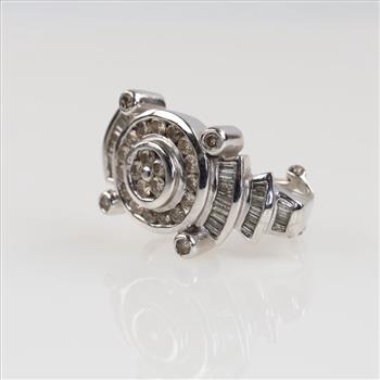 1.53cts TW Diamond 10kt White Gold Earring