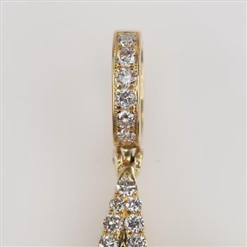 1.55cts TW Diamond 10kt Gold Lightning Bolt Pendant