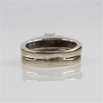 1.59cts TW Diamond 14kt White Gold Bridal Set -Evaluated By Our Certified Gemologist-AGS/GIA