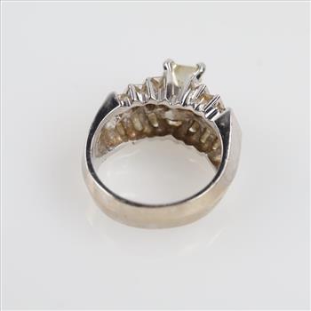 1.59cts TW Diamond 14kt White Gold Engagement Ring-Evaluated By Our Certified Gemologist-AGS/GIA