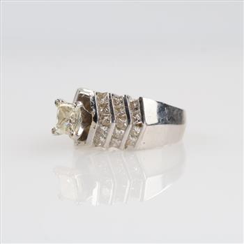 1.59ctTW Diamond 14kt White Gold Engagement Ring