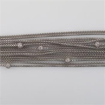 16 Multistrand Chain Diamond Balls Bracelet
