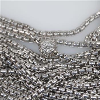 16 Multistrand Chain Diamond Balls Bracelet