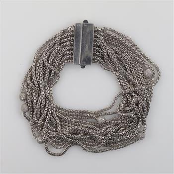 16 Multistrand Chain Diamond Balls Bracelet