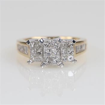 1.64cts TW Diamond 14kt Gold Two-tone Ring