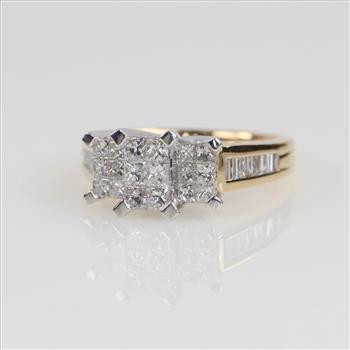 1.64cts TW Diamond 14kt Gold Two-tone Ring