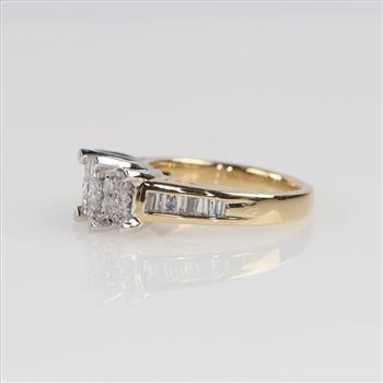 1.64cts TW Diamond 14kt Gold Two-tone Ring
