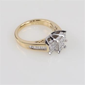 1.64cts TW Diamond 14kt Gold Two-tone Ring