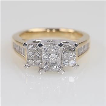 1.64cts TW Diamond 14kt Gold Two-tone Ring