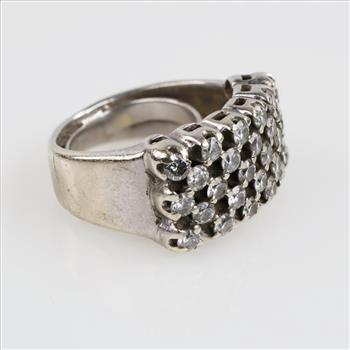 1.68cts TW Diamond 10kt White Gold Ring -Evaluated By Our Certified Gemologist - AGS / GIA