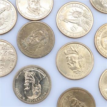 17 US Presidential Dollar Coins
