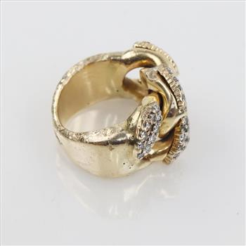 1.74cts TW Diamond 10kt GF Chain Ring