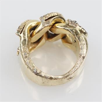 1.74cts TW Diamond 10kt GF Chain Ring