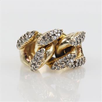 1.74cts TW Diamond 10kt GF Chain Ring