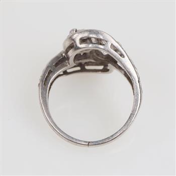 1.75cts TW Diamond Platinum Bypass Ring-Evaluated By Our Certified Gemologist-AGS/GIA