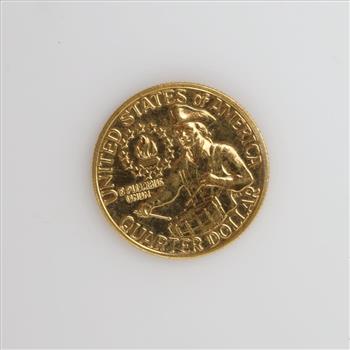 1776-1976 Bicentennial George Washington Quarter Gold Plated