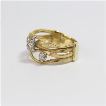 17k Gold 6.75g Ring With Diamonds