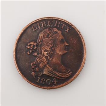 1804 Draped Bust Copper Half Cent