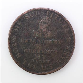 1834 Running Boar Hard Times Copper Token