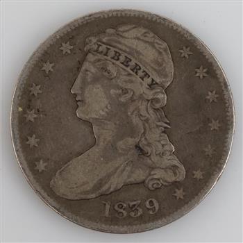 1839 Capped Bust Silver Half Dollar