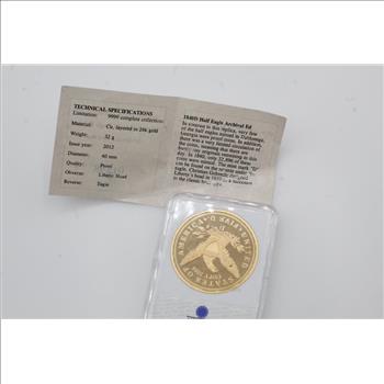 1840-D GP Liberty Head Half Eagle Proof Replica / With COA