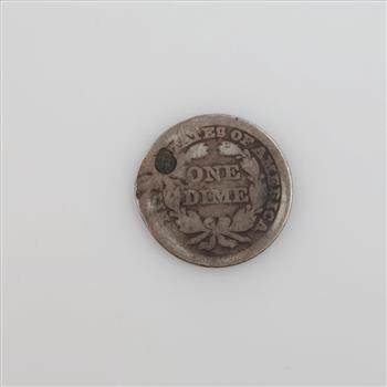 1848 US Seated Liberty Silver Dime