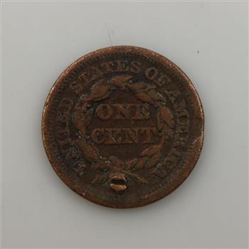 1851 Braided Hair Large One Cent