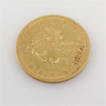 1854 Liberty Head Gold $2.50 Coin