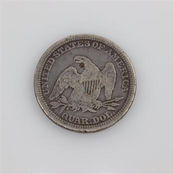 1854 Liberty Seated Silver Quarter