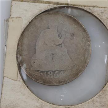 1854 Seated Liberty Silver Quarter