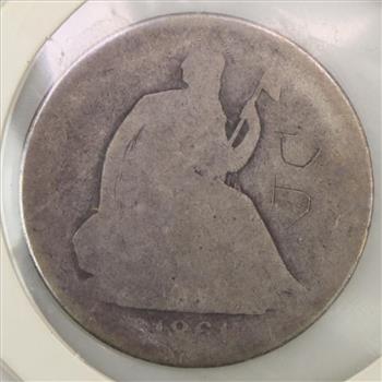 1861 Liberty Sitting Silver Dollar Coin