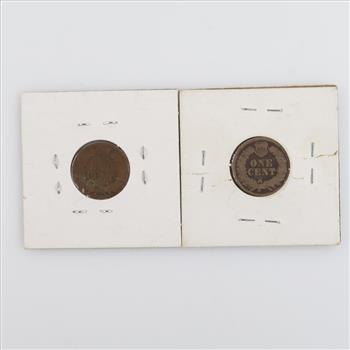 1863 & 1879 Indian Head Penny, 2 Pieces
