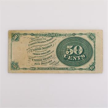 1863 US 50 Cent Fractional Currency, Fr 1376
