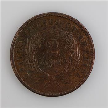 1864 US 2 Cent Shield Coin