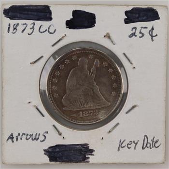 1873-CC Liberty Seated Silver Quarter
