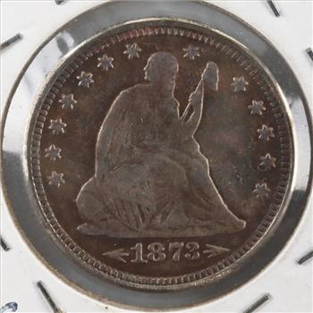 1873-CC Liberty Seated Silver Quarter