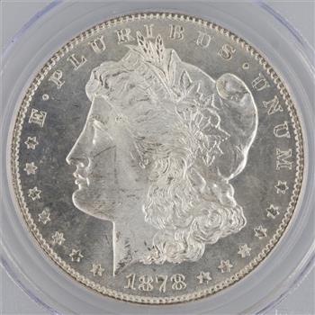 1878-S MS63 US Morgan Silver Dollar PCGS Graded