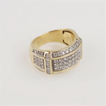 1.87cts TW Diamond 14kt Gold Ring-Evaluated By Our Certified Gemologist-AGS/GIA