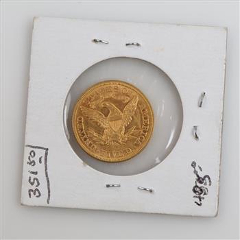 1880 US Liberty Head $5 Gold Coin